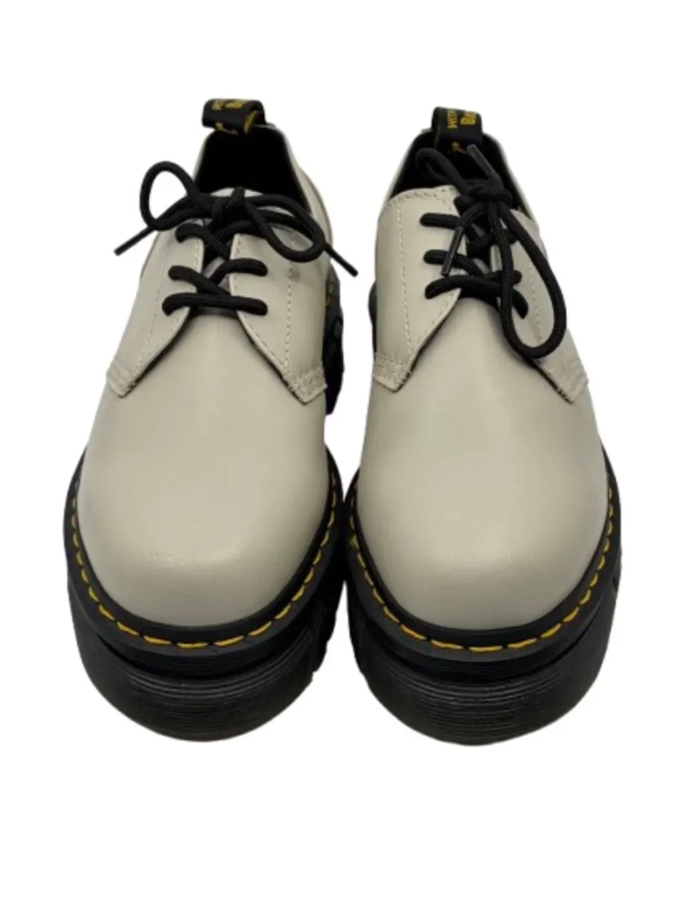 DR MARTENS~Audrick Napa Leather Platform Oxford Derby Shoes Sz 8 LIKE NEW Taupe